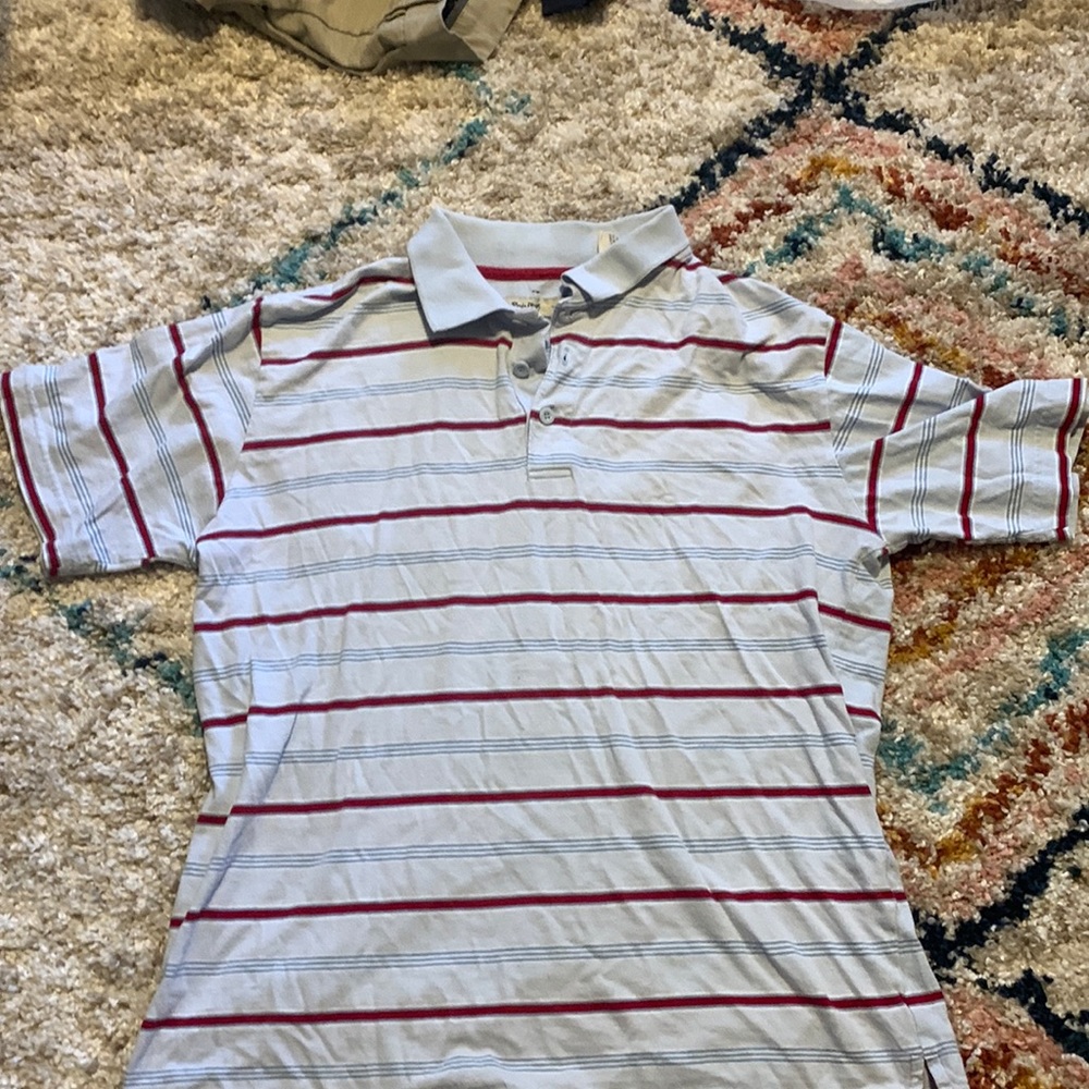 Point Zero Mens striped button down shirt